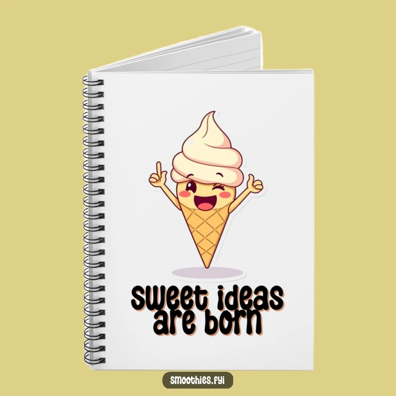 Funny Ice Cream Notebook: Victory Dance Journal, Humorous Gift for Sweet Notes
