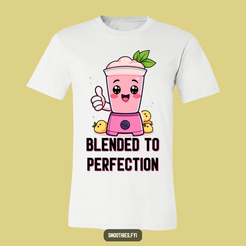 Funny Kawaii Smoothie Blender Thumbs Up T-Shirt - Comedic Drink Lover Funny Gift