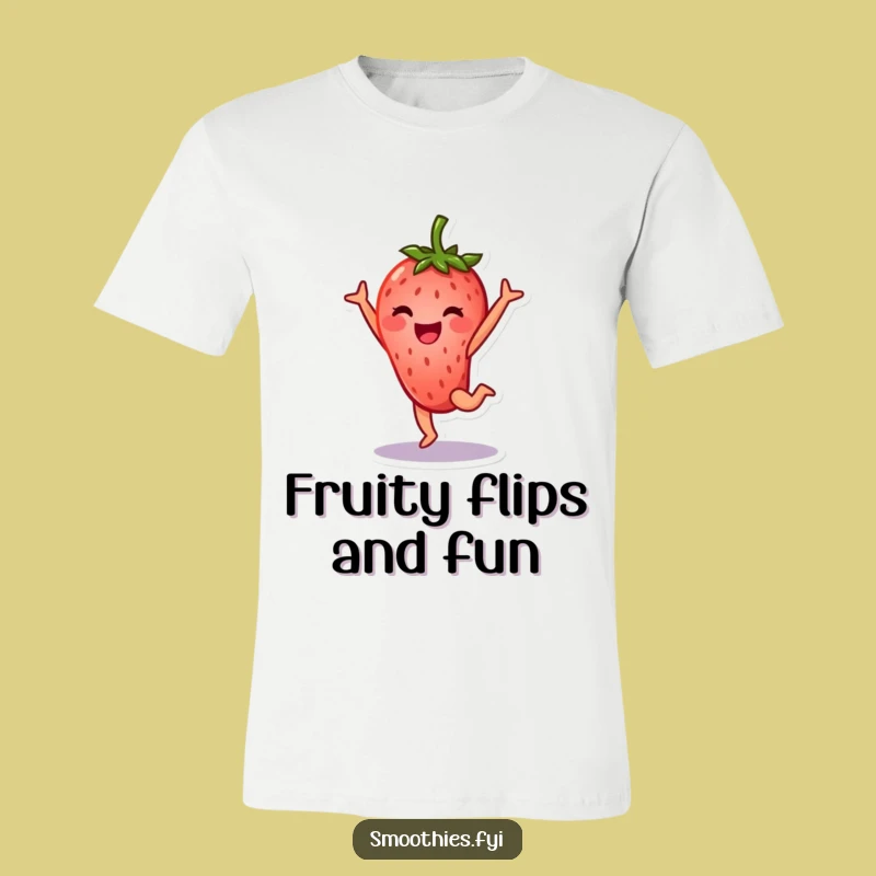 Funny Strawberry Cartwheel T-Shirt: Wear Your Joyful Fruit Energy Like a Pro