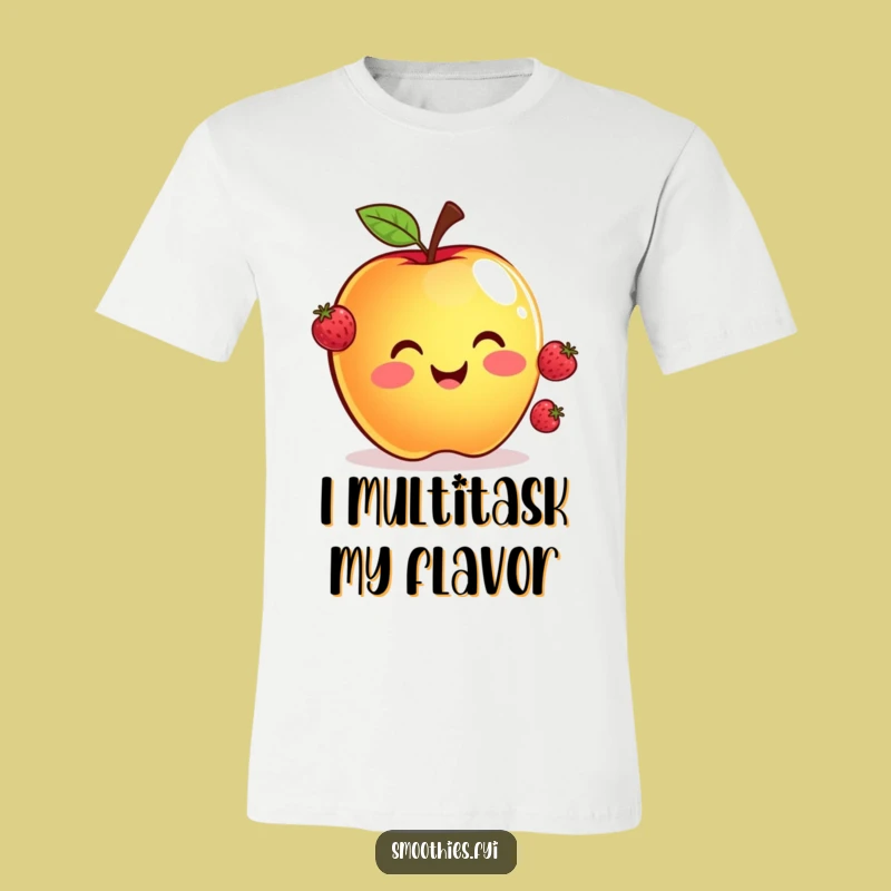 Funny Apple Juggling Berries T-Shirt - Wearable Humor for Fruit Lovers
