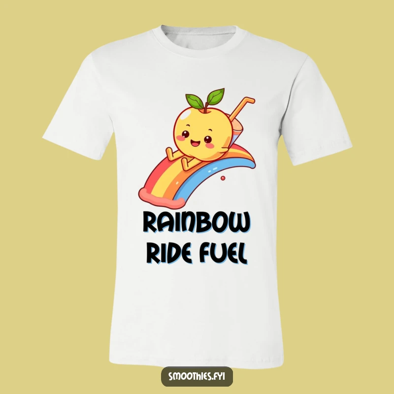 Funny Apple Rainbow Slide T-Shirt: Wear Your Joyful Journey!