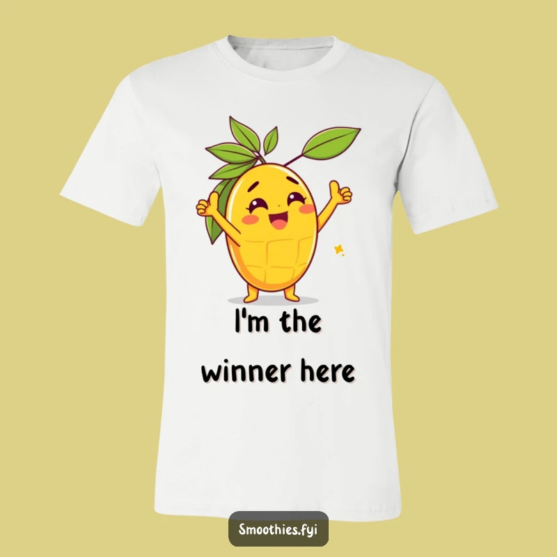 Funny Gleeful Mango Pose T-Shirt: Wear Your Victory with Humor
