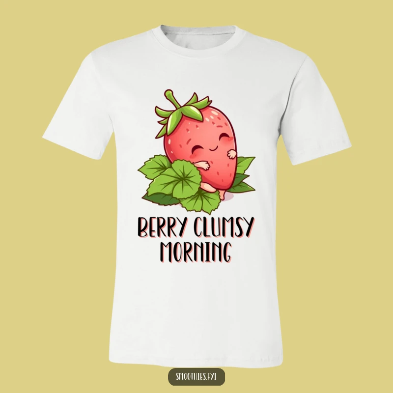 Funny Kawaii Strawberry Tripping T-Shirt - Playful Berry Tee