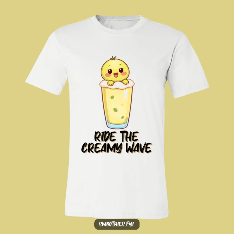 Funny Kiwi Smoothie Rider T-Shirt - Playful Fruit Character Tee for Smoothie Fans