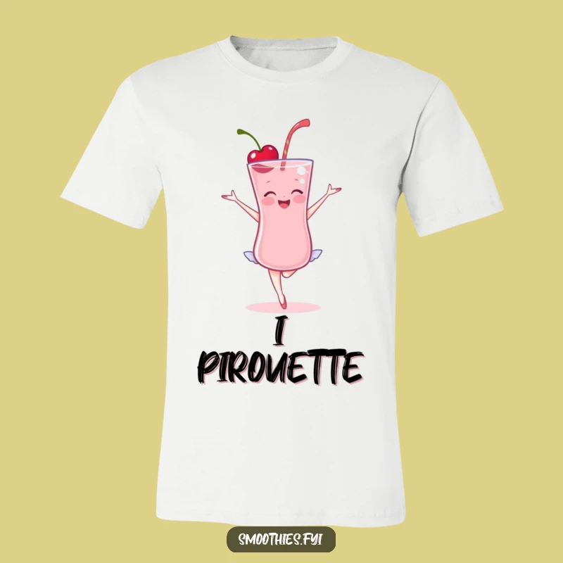 Funny Cherry Smoothie Ballet T-Shirt - Graceful Dancer Graphic Tee Gift