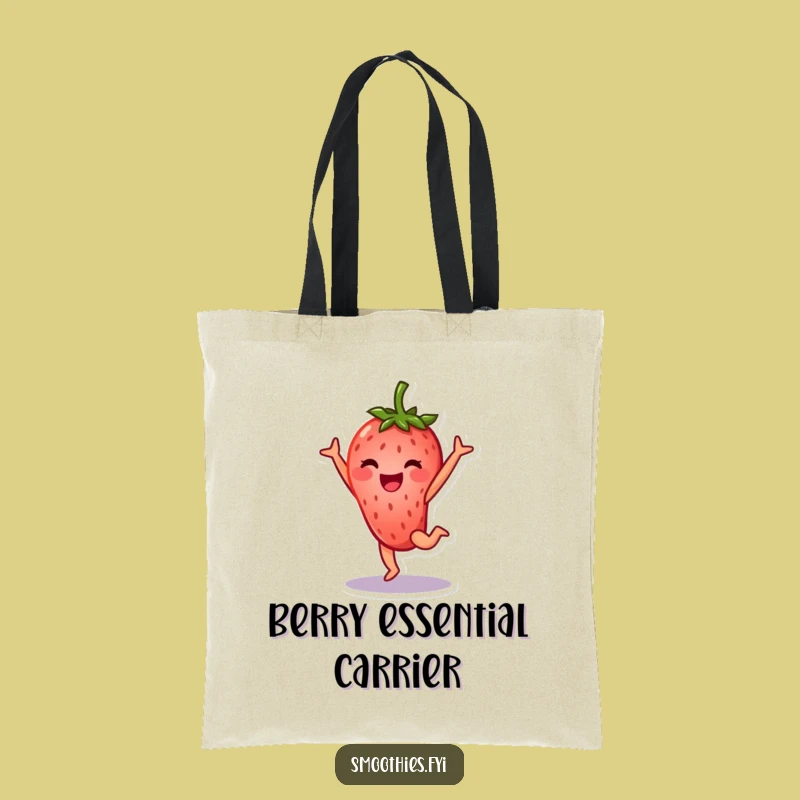 Funny Strawberry Cartwheel Tote Bag: Carry Your Essentials with Fruity Flair