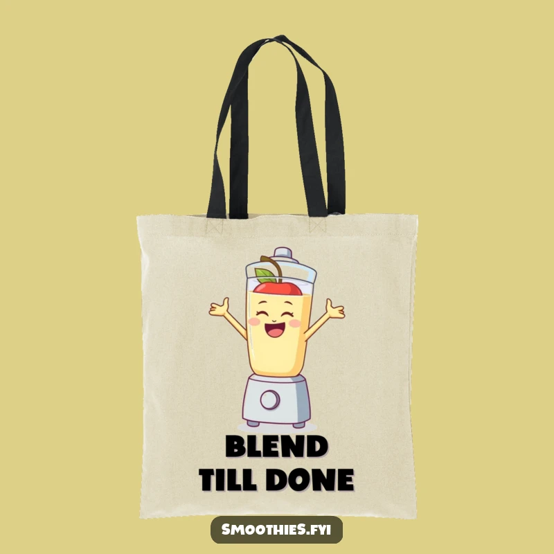 Funny Apple Smoothie Tote Bag: Carry Your Laughs with this Hilarious Blended Friend!