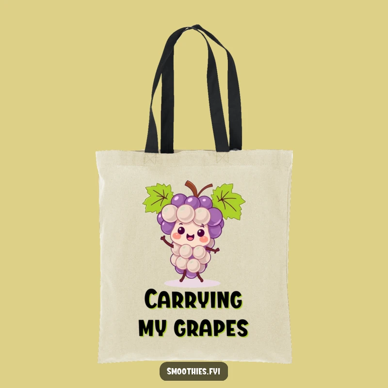 Funny Kawaii Grape Bunch Jigging Tote Bag - Stylish & Humorous Fruit Accessory
