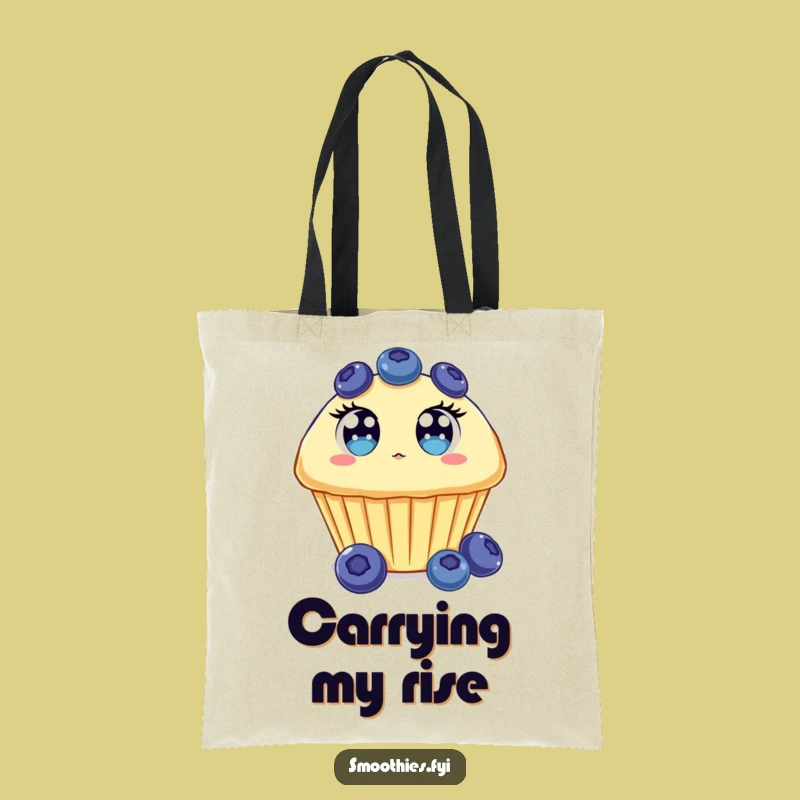 Funny Muffin Tote Bag: Surprised Blueberry Muffin, Practical & Hilarious Gift