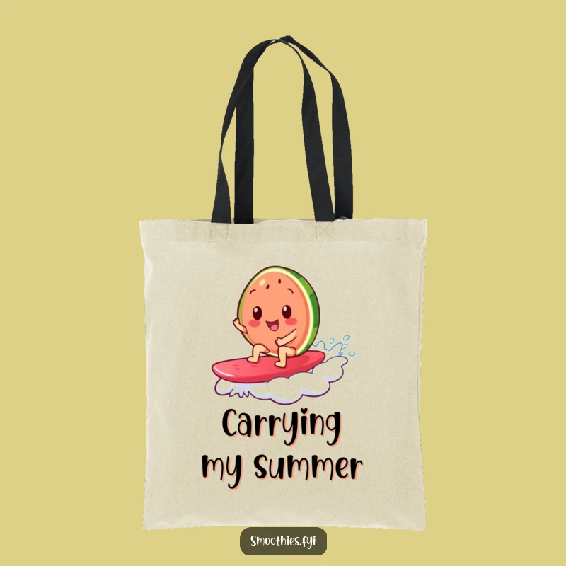 Funny Watermelon Surf Tote Bag - Carry Your Beach Essentials with Fun