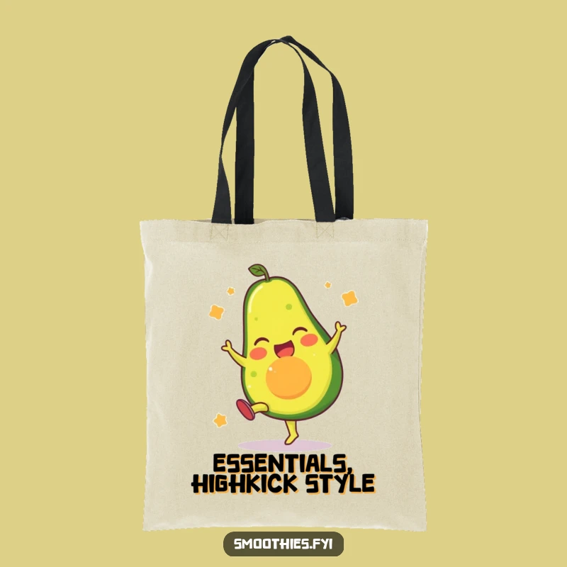 Funny Avocado Kick Tote Bag: Carry Your Health & Humor