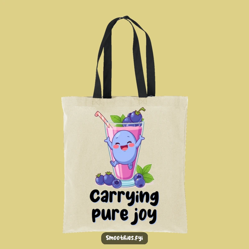 Funny Blueberry Smoothie Dive Tote Bag: Carry Your Fun On the Go!