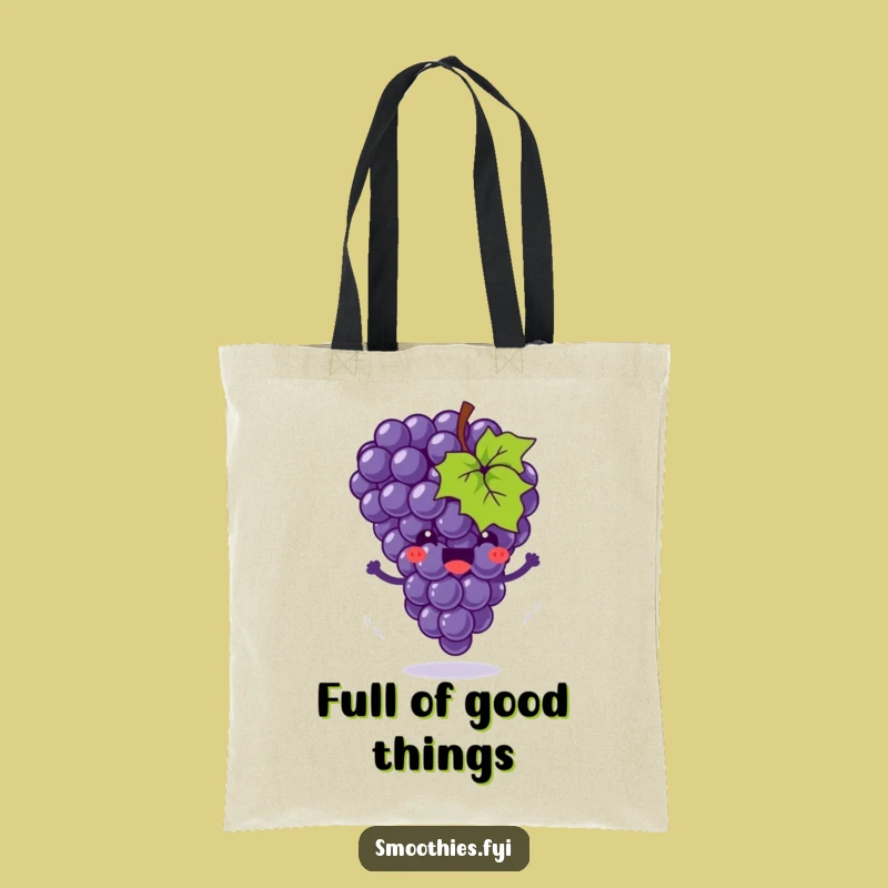 Funny Grape Bounce Tote Bag - Carry Your Day with Fruity Fun