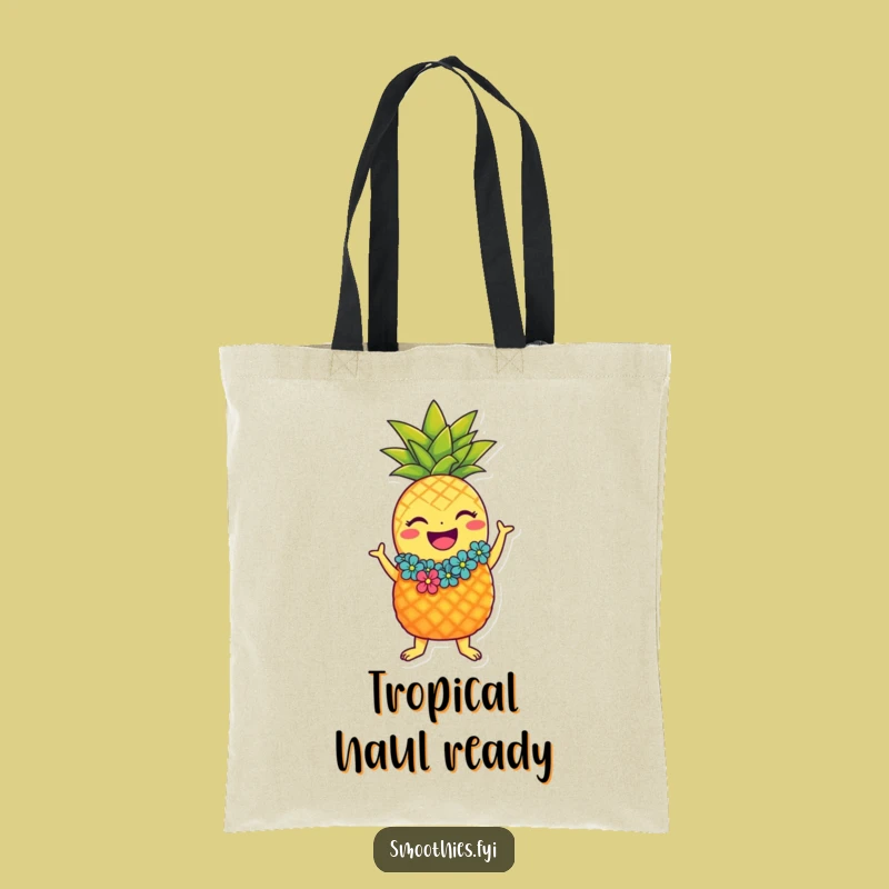Funny Hula Pineapple Tote Bag: Carry Your Tropical Essentials with Flair