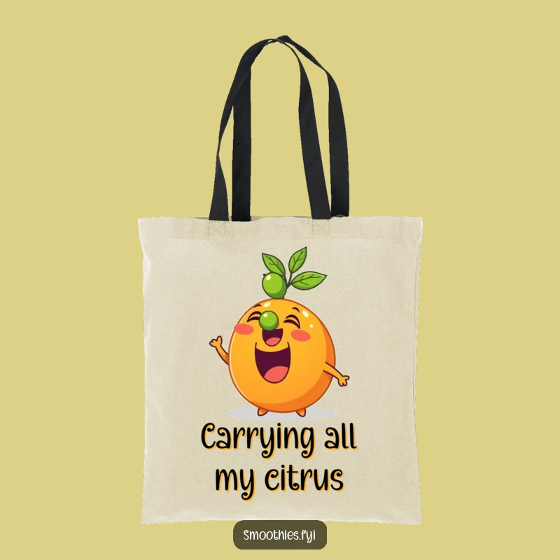 Funny Orange Lime Balance Tote Bag: Carry Your Citrus Smiles