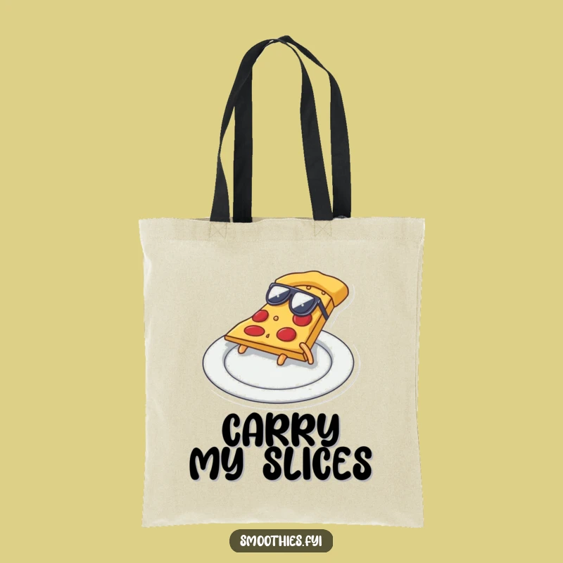 Funny Pizza Slide Tote Bag: Carry Your Coolness with this Sliced Icon!