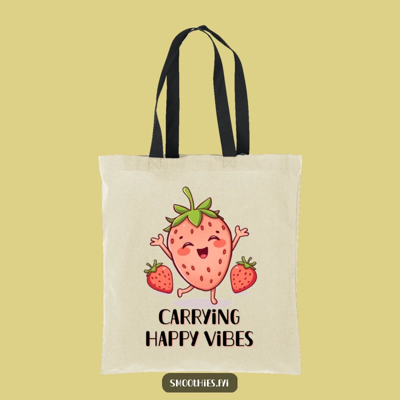 Funny Strawberry Dance Tote Bag: Carry Your Laughs in Style