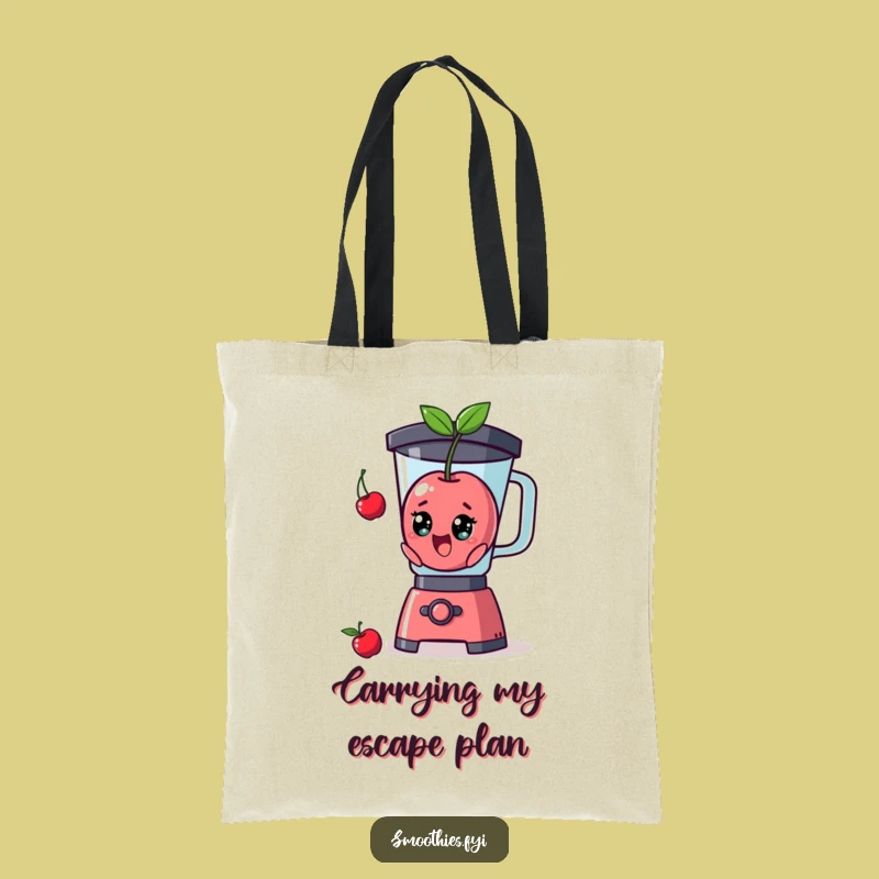 Funny Surprised Cherry Blender Tote Bag: Carry Your Laughs with This Gag Gift
