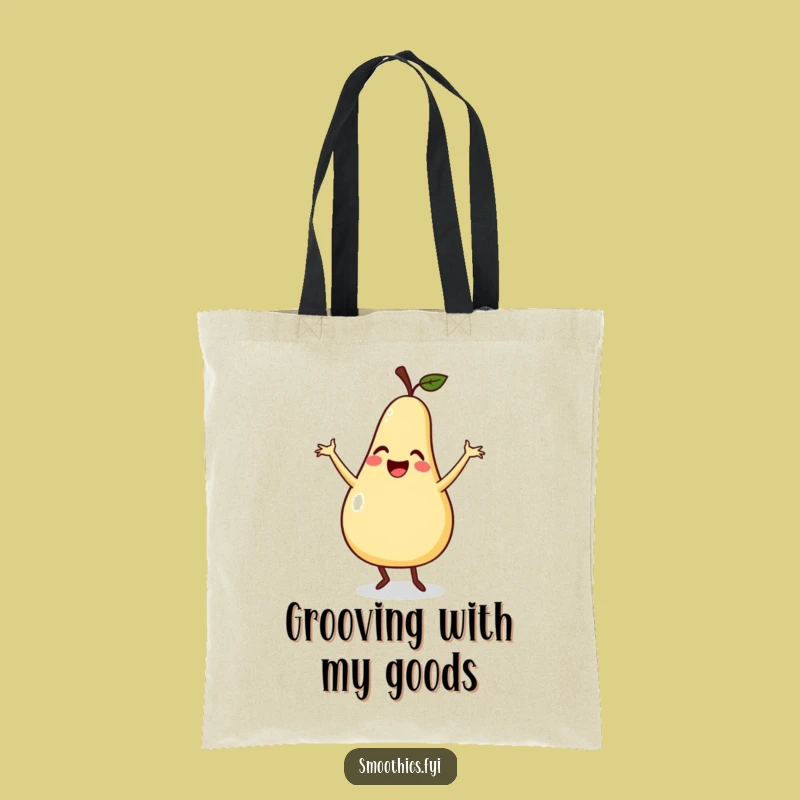 Funny Pear Dance Tote Bag - Carry Your Groceries with Pear-y Glee