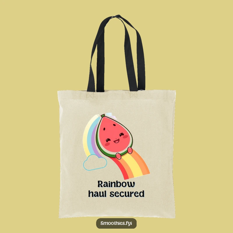 Funny Watermelon Rainbow Tote Bag: Carry Your Adventures with Whimsy